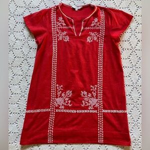 Ranna Gill red Mexican style dress, sz M